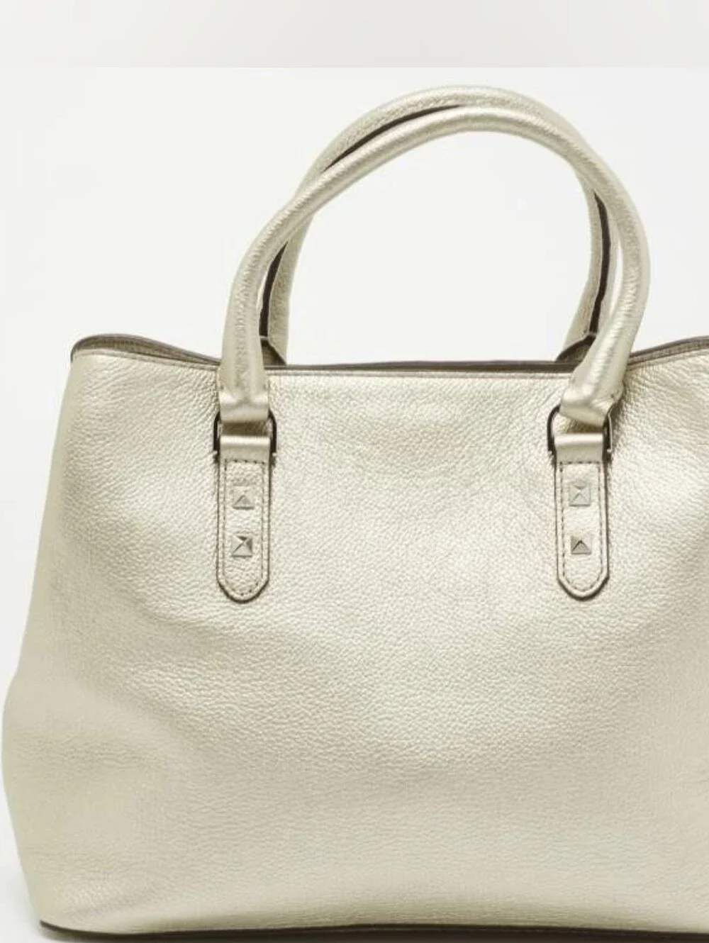Kate Spade Light Metallic Silver Larchmont Ave Floral Evangelie Satchel NWT